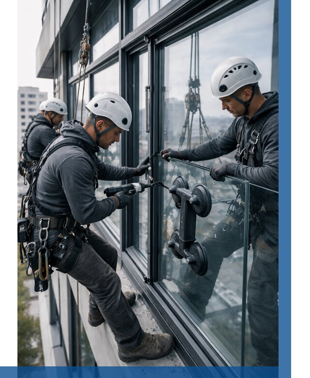 Витражное остекление зданий в Кемерово от 3642 р. | ВЫСОТНИК-Кмр