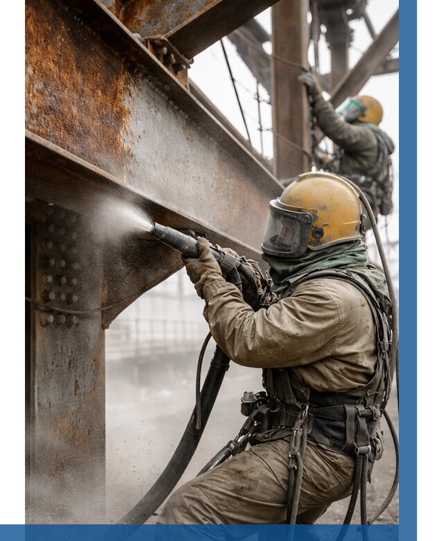 Пескоструйная очистка металлоконструкций в Кемерово по 624 р. ВЫСОТНИК-Кмр