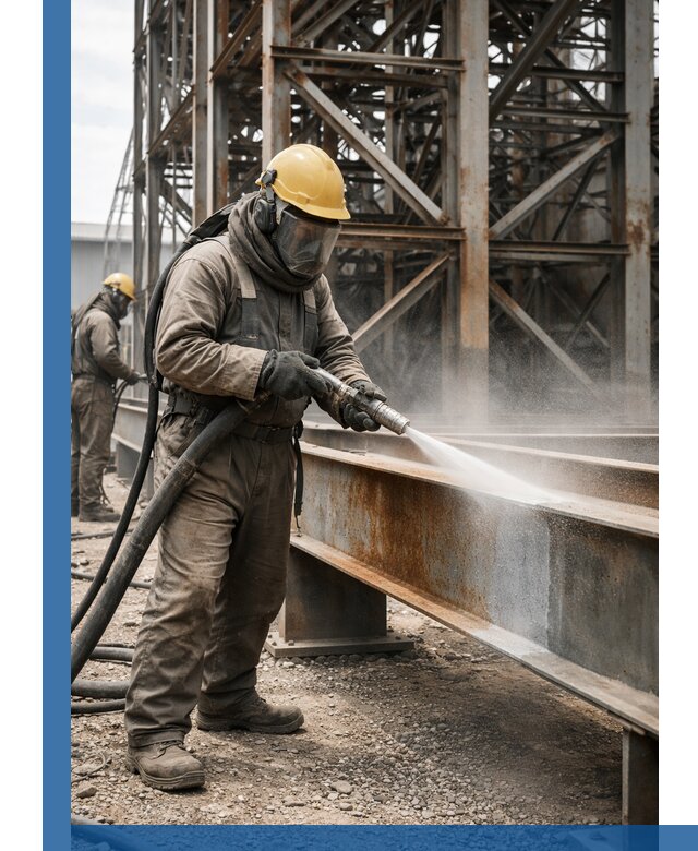 Пескоструйная очистка металлоконструкций в Кемерово промышленная