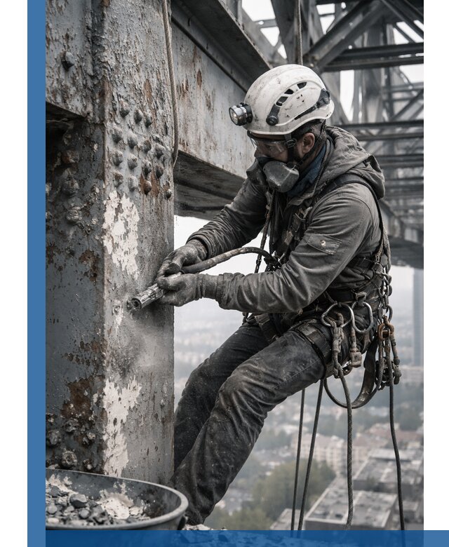 Удаление старой краски с металлических конструкций в Кемерово