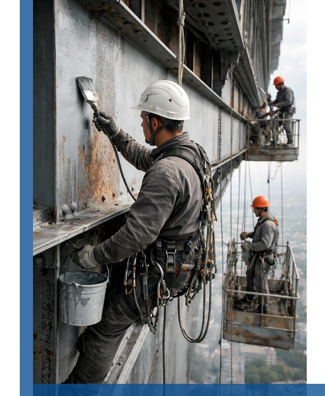 Покраска металлоконструкций на высоте в Кемерово профессионально