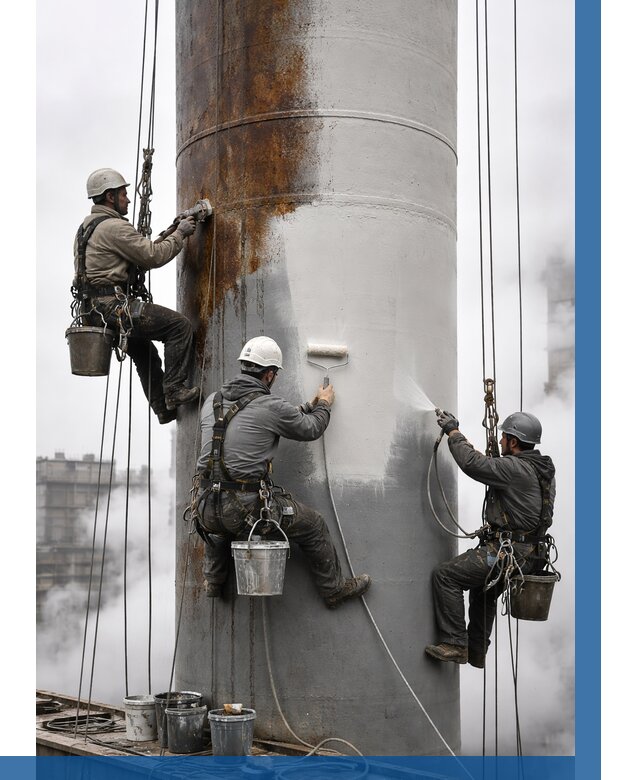 Покраска дымовых труб в Кемерово от 8845 р. | ВЫСОТНИК-Кмр