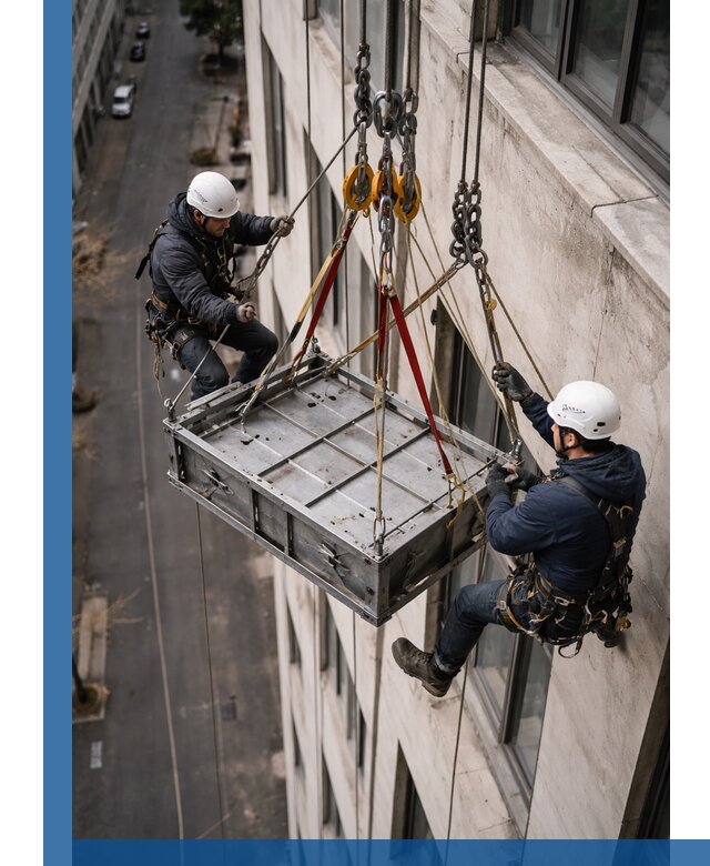 Спуск и подъем грузов по фасаду в Кемерово для зданий