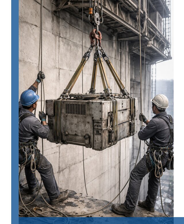 Такелажные работы на высоте, подъем и монтаж грузов в Кемерово