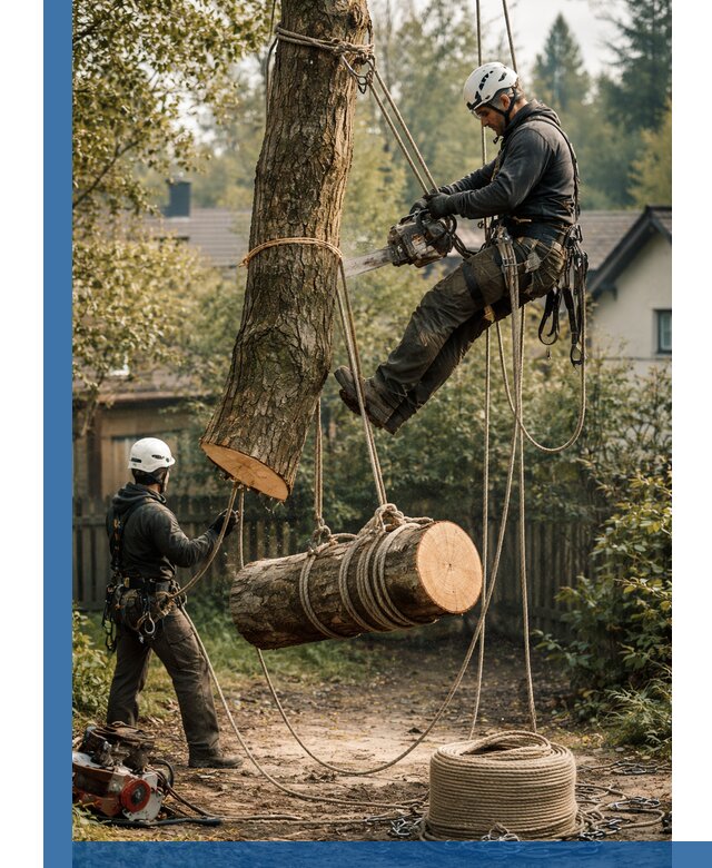 Валка деревьев частями в Кемерово, безопасно и аккуратно