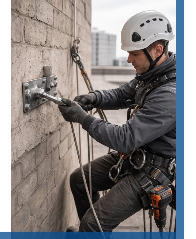 Установка анкерных точек в Кемерово от 3642 р. | ВЫСОТНИК-Кмр