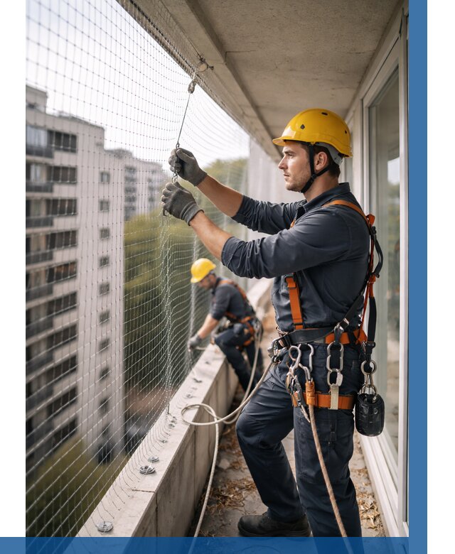 Монтаж сетки от птиц в Кемерово от 4683 р. | ВЫСОТНИК-Кмр